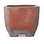 Pot à bonsaï carré non émaillé par Bigei - 80 x 80 x 65 mm