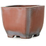 Pot à bonsaï carré non émaillé par Bigei - 80 x 80 x 65 mm