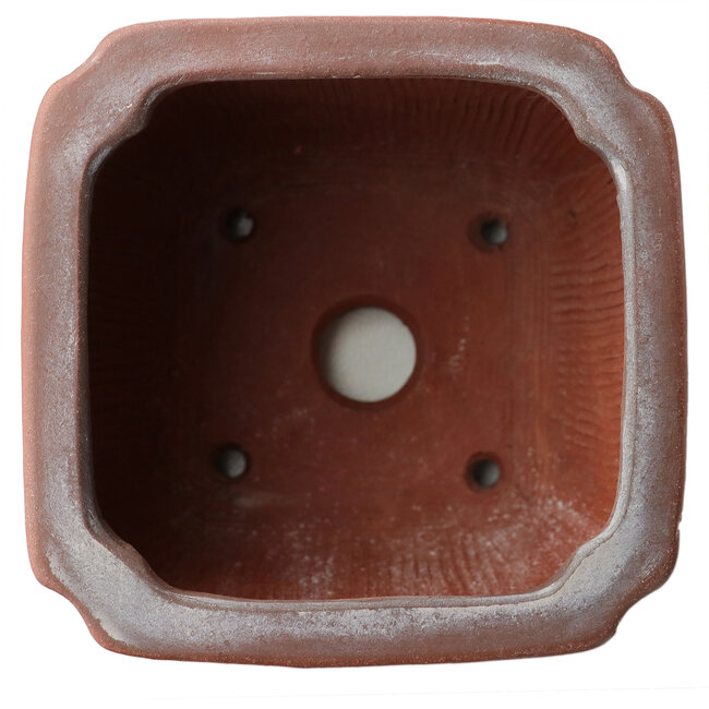Maceta de bonsái cuadrada sin esmaltar de Bigei - 80 x 80 x 65 mm