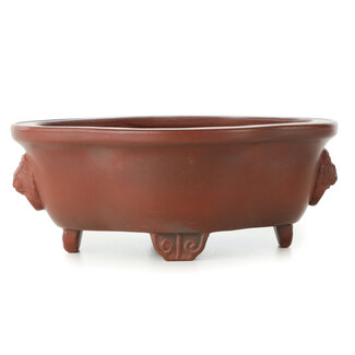 Bigei - Hirata Atsumi Pot à bonsaï mokko non émaillé de 135 mm par Bigei, Tokoname, Japon