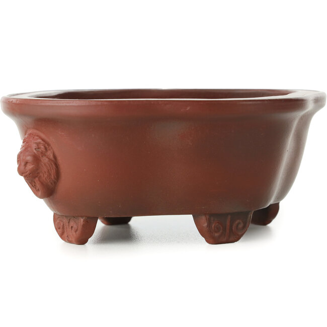 Vaso per bonsai Mokko non smaltato di Bigei - 135 x 115 x 55 mm