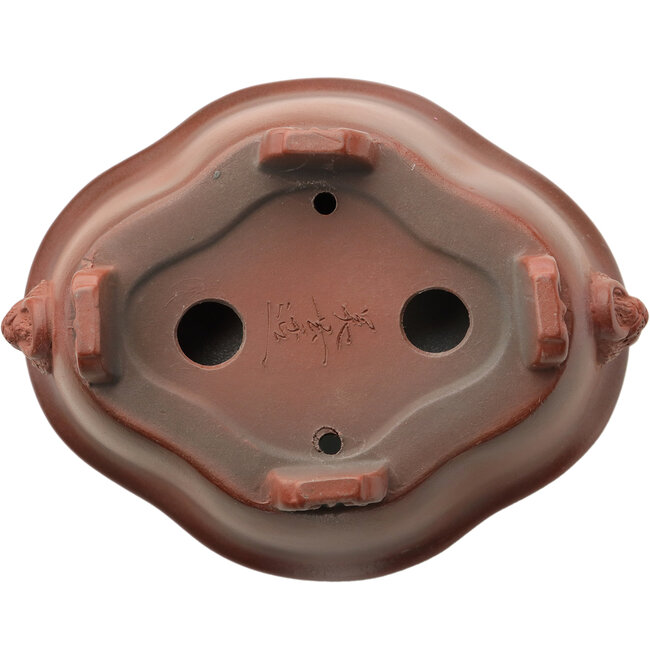 Maceta de bonsái sin esmaltar Mokko de Bigei - 135 x 115 x 55 mm