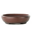 Oval unglazed bonsai pot by Bigei - 100 x 78 x 21 mm