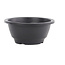 Vaso per bonsai rotondo in plastica nera - 160 x 160 x 75 mm