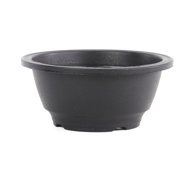 Round black plastic bonsai pot - 160 x 160 x 75 mm