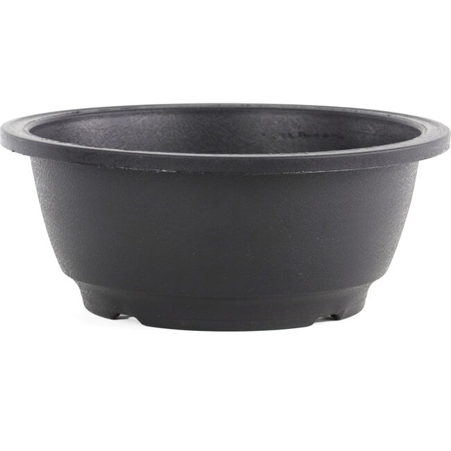 Vaso per bonsai rotondo in plastica nera - 200 x 200 x 85 mm