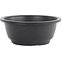 Vaso per bonsai rotondo in plastica nera - 200 x 200 x 85 mm