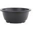 Vaso per bonsai rotondo in plastica nera - 200 x 200 x 85 mm