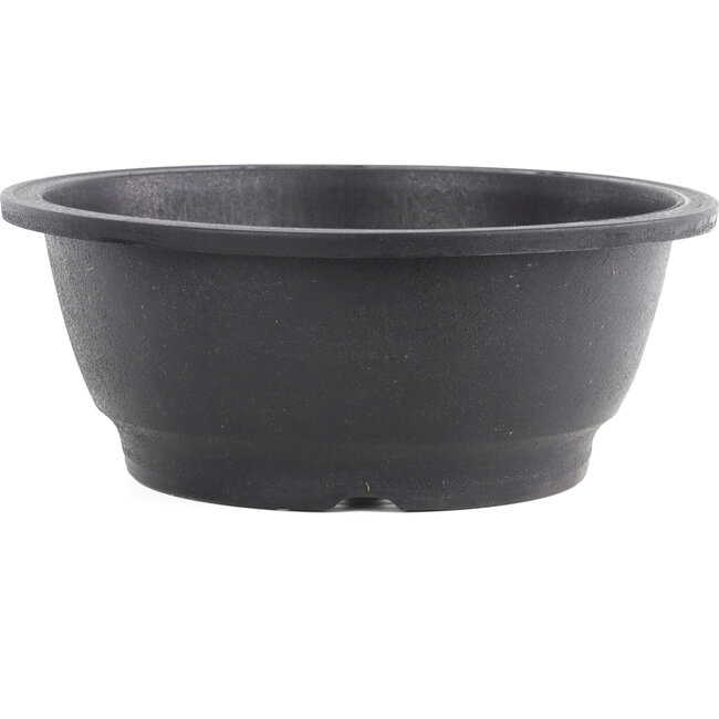 Round black plastic bonsai pot - 265 x 265 x 105 mm