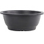 Pot à bonsaï rond en plastique noir - 265 x 265 x 105 mm
