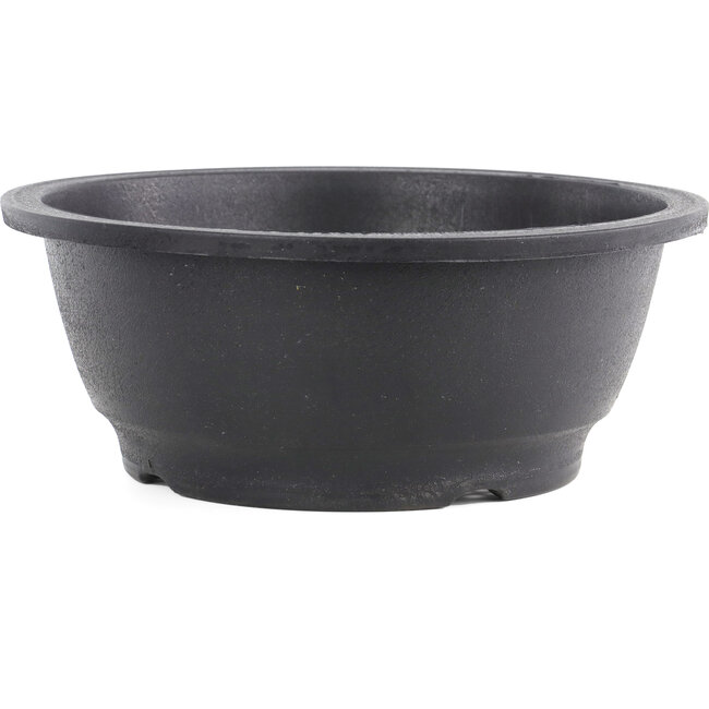 Pot à bonsaï rond en plastique noir - 265 x 265 x 105 mm