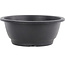 Pot à bonsaï rond en plastique noir - 265 x 265 x 105 mm