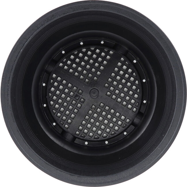 Pot à bonsaï rond en plastique noir - 265 x 265 x 105 mm