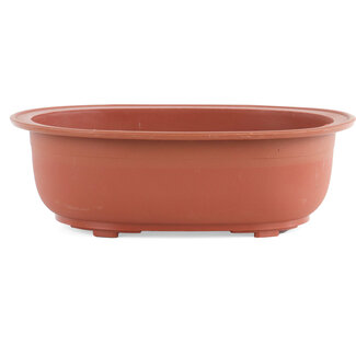 255 mm ovale kunststof pot in terracotta kleur