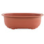 Oval plastic bonsai pot  in terracotta color - 255 x 180 x 80 mm