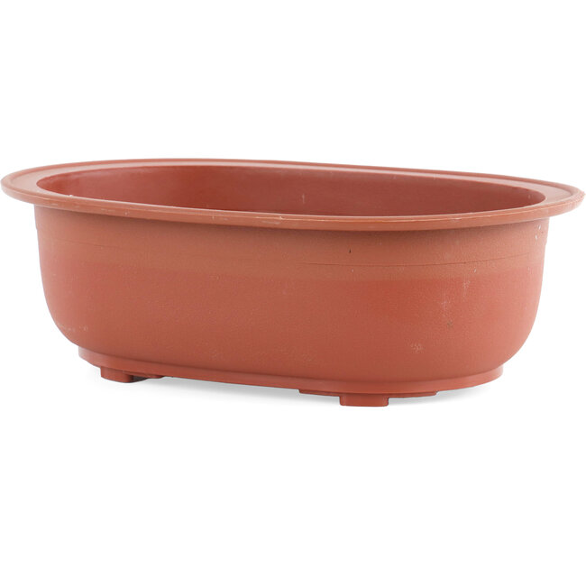 Vaso bonsai ovale in plastica color terracotta - 255 x 180 x 80 mm