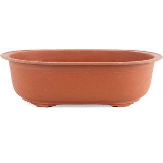 315 mm ovale kunststof pot in terracotta kleur