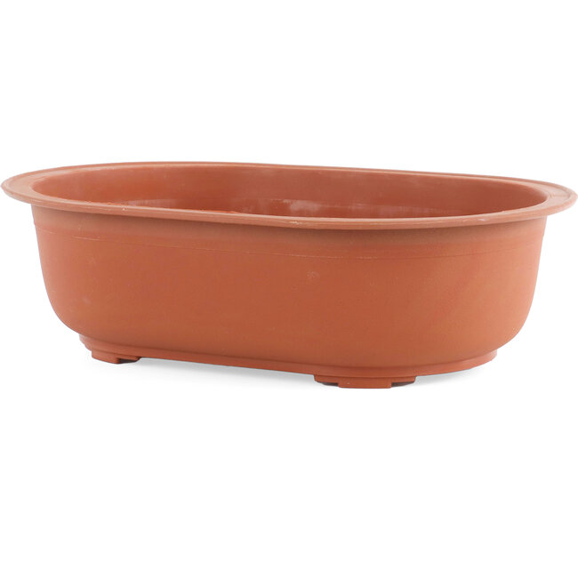 Vaso bonsai ovale in plastica color terracotta - 315 x 230 x 100 mm