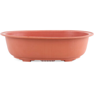 375 mm oval plastic pot in terracotta color