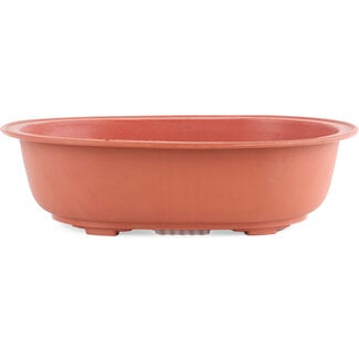 Vaso ovale in plastica color terracotta da 375 mm