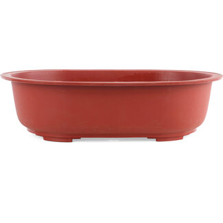 450 mm oval plastic pot in terracotta color