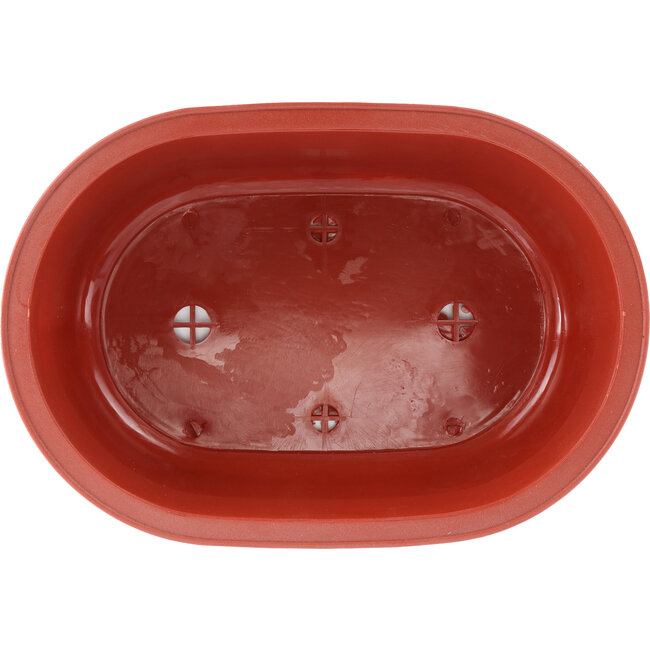 Ovale Bonsaischale aus Kunststoff in Terrakottafarbe - 450 x 310 x 130 mm