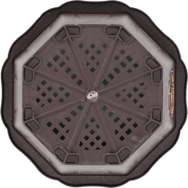 Vaso bonsai in plastica marrone ottagonale - 150 x 150 x 65 mm