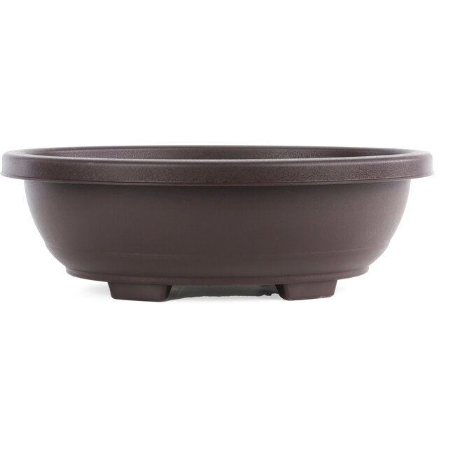 Oval high brown plastic bonsai pot - 360 x 285 x 110 mm