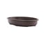 Vaso per bonsai ovale basso in plastica marrone - 350 x 244 x 54 mm