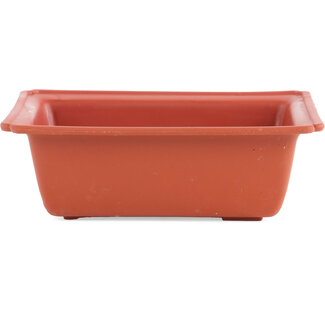 207 mm rechthoekige plastic pot in terracotta kleur