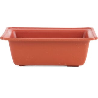 207 mm rectangular plastic pot in terracotta color