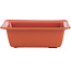 Pot en plastique rectangulaire de 207 mm de couleur terre cuite