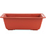 Maceta de bonsái de plástico rectangular en color terracota - 250 x 185 x 80 mm