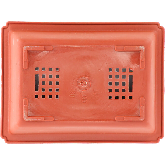 Maceta de bonsái de plástico rectangular en color terracota - 250 x 185 x 80 mm