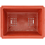 Rechthoekige plastic bonsaipot in terracotta kleur - 250 x 185 x 80 mm