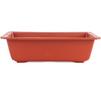 380 mm rechthoekige plastic pot in terracotta kleur