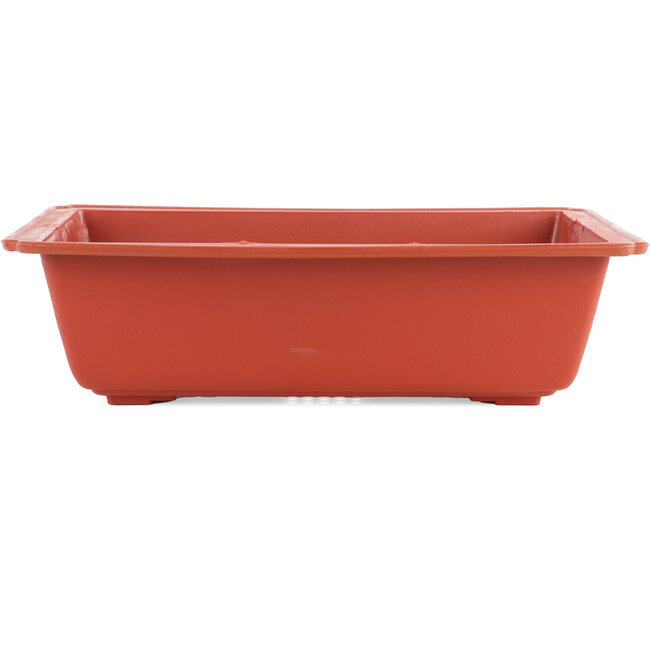 Pot à bonsaï rectangulaire en plastique - 380 x 245 x 105 mm couleur terre cuite