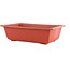 Rectangular plastic bonsai pot - 380 x 245 x 105 mm in terracotta color