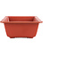 Rectangular plastic bonsai pot - 380 x 245 x 105 mm in terracotta color