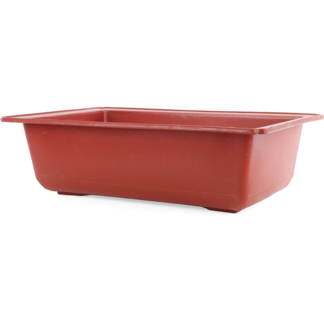 Rechthoekige terra plastic bonsai pot - 495 x 325 x 140 mm in terracotta kleur