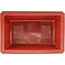 Rectangular terra plastic bonsai pot - 495 x 325 x 140 mm  in terracotta color