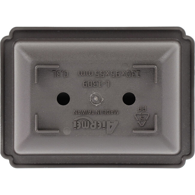 Rectangular brown plastic bonsai pot - 130 x 95 x 55 mm