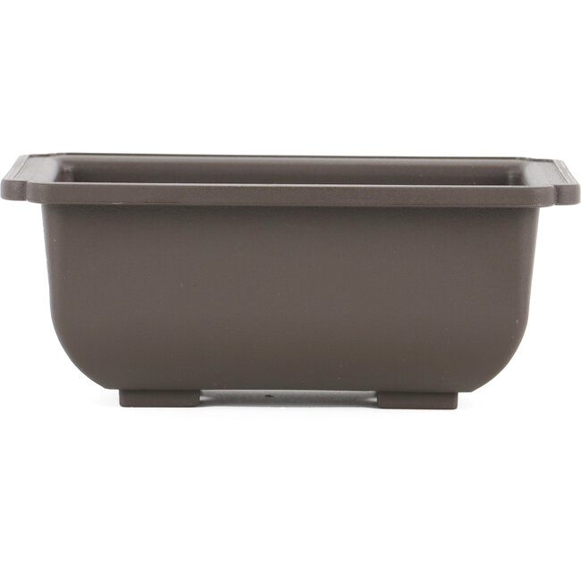 Rectangular brown plastic bonsai pot - 151 x 105 x 62 mm