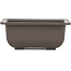 Rectangular brown plastic bonsai pot - 151 x 105 x 62 mm