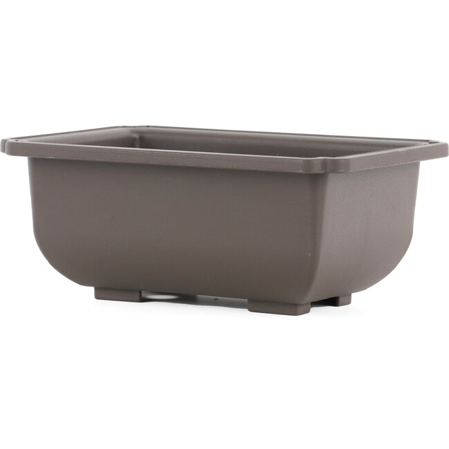 Maceta de bonsái de plástico marrón rectangular - 151 x 105 x 62 mm