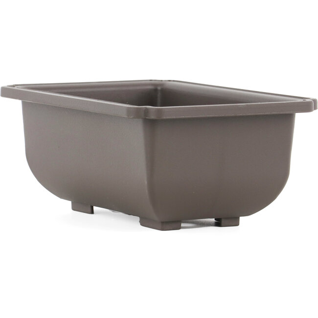 Rechthoekige bruine kunststof bonsaipot - 151 x 105 x 62 mm