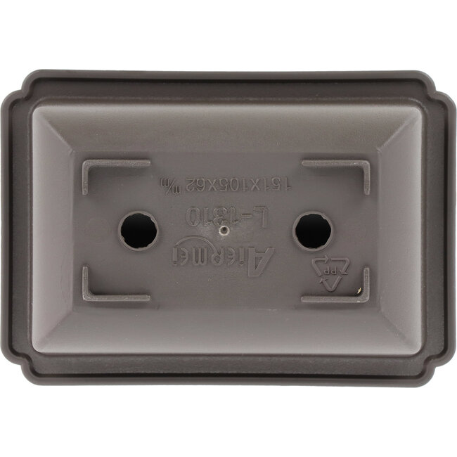 Pot à bonsaï rectangulaire en plastique marron - 151 x 105 x 62 mm