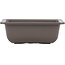 Rectangular brown plastic bonsai pot - 176 x 126 x 63 mm