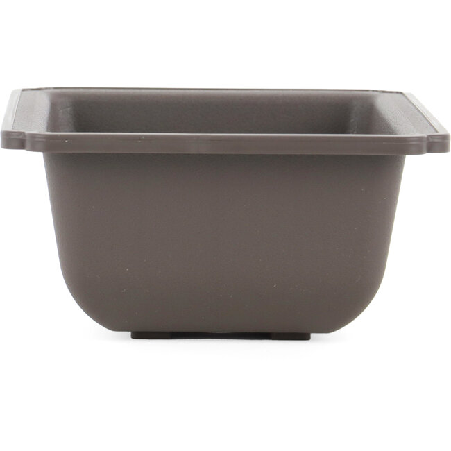Rechteckige Bonsaischale aus braunem Kunststoff - 176 x 126 x 63 mm