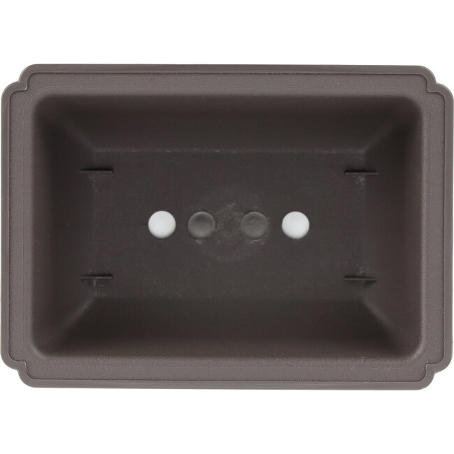 Rechthoekige bruine kunststof bonsaipot - 176 x 126 x 63 mm